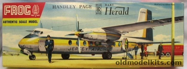 Frog 1/72 Handley Page Dart Herald Jersey Airlines, 363P plastic model kit